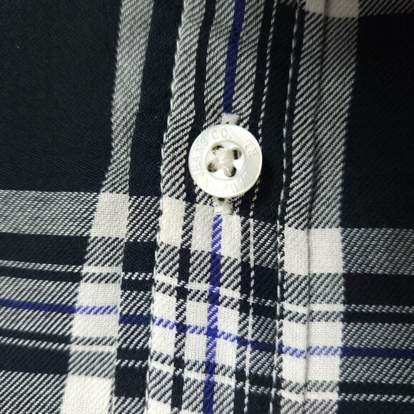 Ralph Lauren Jeans Co. Womens Small Plaid Roll Tab Sleeve Button Down Shirt - Picture 5 of 8